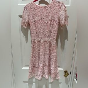 Altar’d State Lace Mini Dress Pink S
